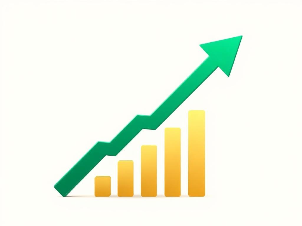 Gráfico de crescimento financeiro